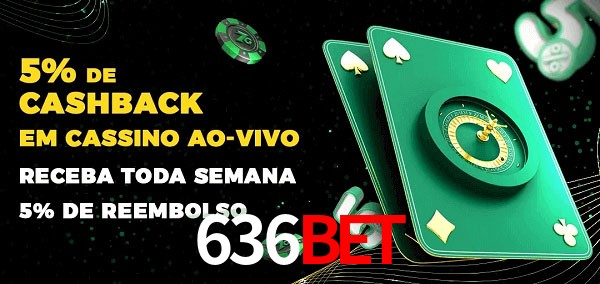 Promoções do cassino ao Vivo 636bet